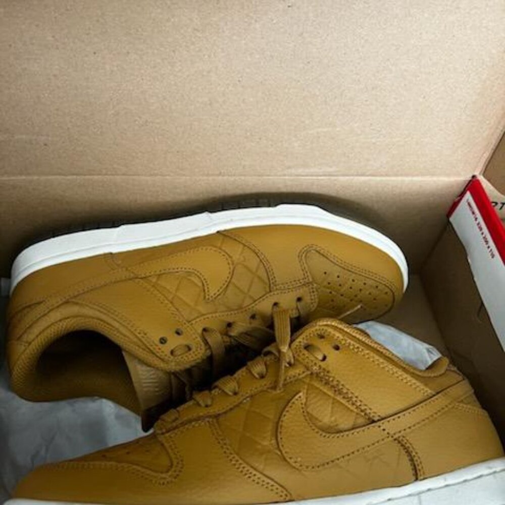 Nike Dunk Low 'Quilted Wheat' Sail Black - Picture 6 of 9